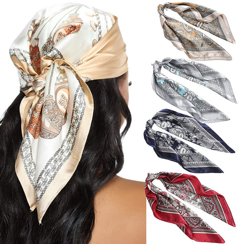 23.6 Inches Satin Head Scarves
