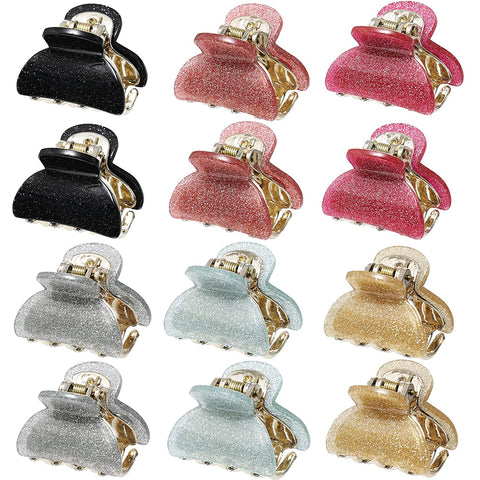 12 Pcs Small Hair Claw Clips for Women
