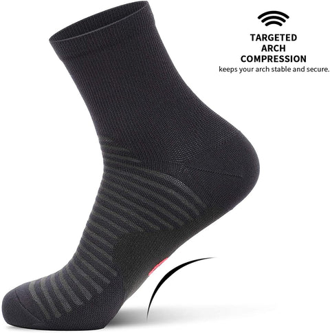 Running Ankle Socks for Men and Women (6 Pairs), Quarter Athletic Socks for Running, Cycling, Golf, Work