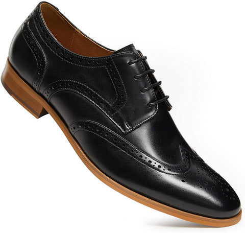 ALIPASINM Men ’s Dress Shoes Lace up OxfordsFormal Genuine Leather Shoes for Men