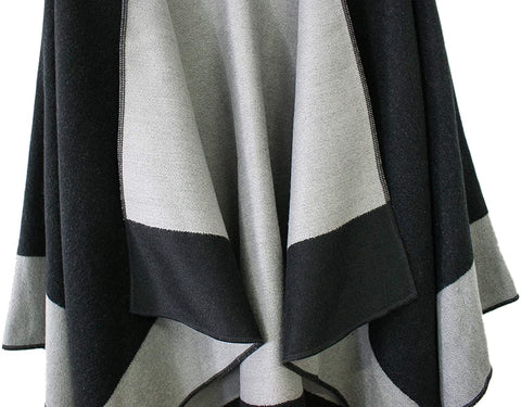 Women's Shawl Wrap Poncho Ruana Cape Cardigan Open Front Coat for Fall Winter Holiday