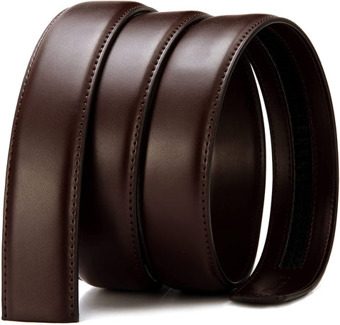 CHAOREN Ratchet Belt Strap Only 1 1/8”, Replacement Leather Belt 1.25" without Buckle