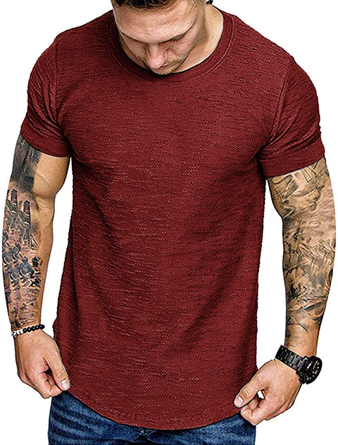 Men Muscle Workout T Shirt Gym Bodybuilding Active Short Sleeve Tee Top