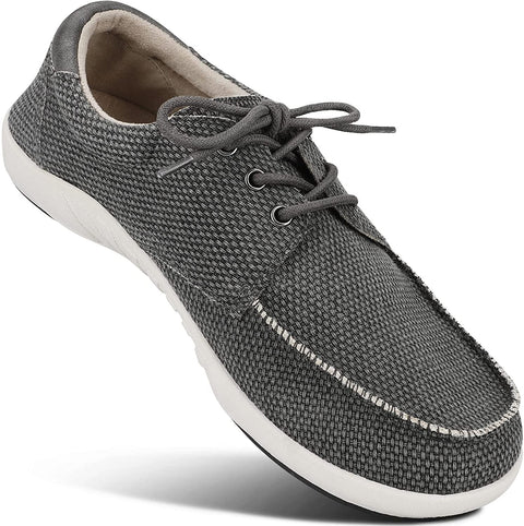 Men's Walking Shoes, Lace-up Casual Shoes with Arch Support, Loafers Slip-On Shoes Better for Plantar Fasciitis
