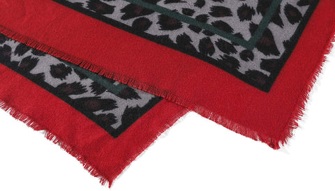 Women's Leopard Print Blanket Square Wrap Scarf