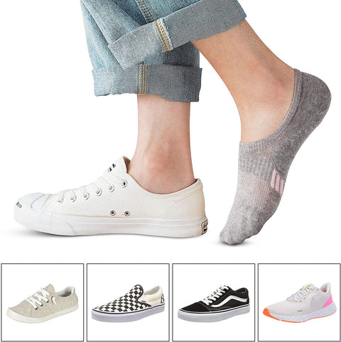 Gonii No Show Socks Womens Running Athletic Non Slip Line Flat Boat Socks 5 -Pairs