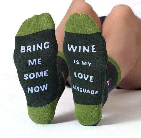 CelerSport 2 Pack Novelty Funny Socks Bring Me Wine Taco Donut Bacon Beer Cookie Gifts Socks for Men and Women