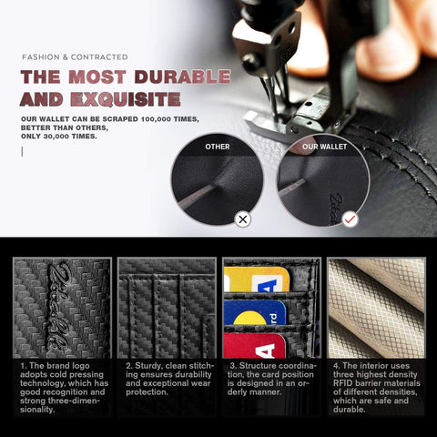 Zitahli Front Pocket Wallet For Men, Slim Money Clip Wallet With Strong Magnetic Closure, RFID Blocking