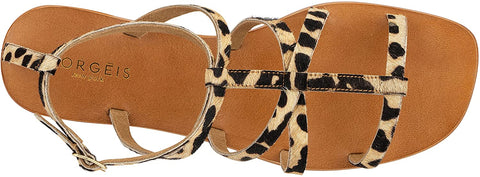 Torgeis Women's Syrene Gladiator Slingback Ankle Strap Flats Sandals, Round Open Toe, Rubber Outsole