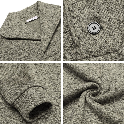 Men's Collared Fall Soft Sweater Thermal Knitted Modern Warm Sweatshirt