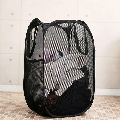 BAGAIL Set of 7 Honeycomb Mesh Laundry Bags+77L Mesh Pop up Laundry Hamper