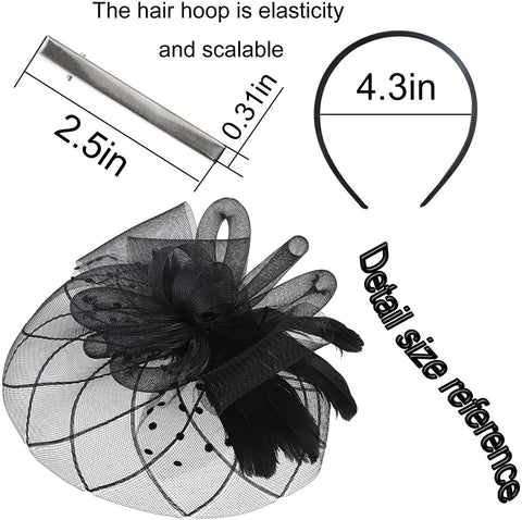 AWAYTR Fascinator Hat Mesh Flower Headwear Tea Party Hats for Woman Mesh Derby Church Cap