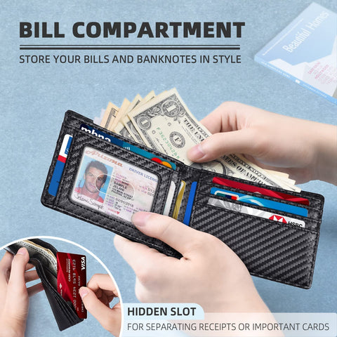 Zitahli Slim RFID Blocking Wallet for Men