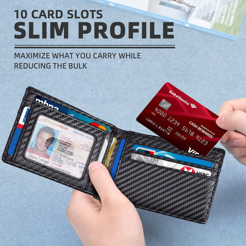 Zitahli Slim RFID Blocking Wallet for Men