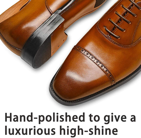 ALIPASINM Men's Oxford Formal Comfortable Dress Shoes Genuine Leathers