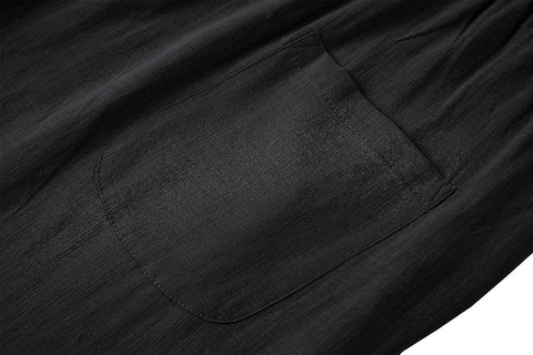 Karlywindow Mens Linen Pants Casual Loose Lightweight Drawstring Elastic Waist Summer Yoga Beach Trousers