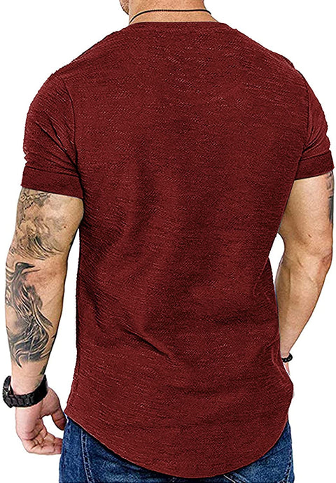 Men Muscle Workout T Shirt Gym Bodybuilding Active Short Sleeve Tee Top