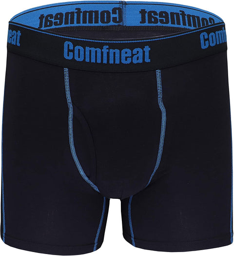 Men's 4-Pack Boxer Briefs Bamboo Rayon Ultra Soft Comfy Underwear with Fly