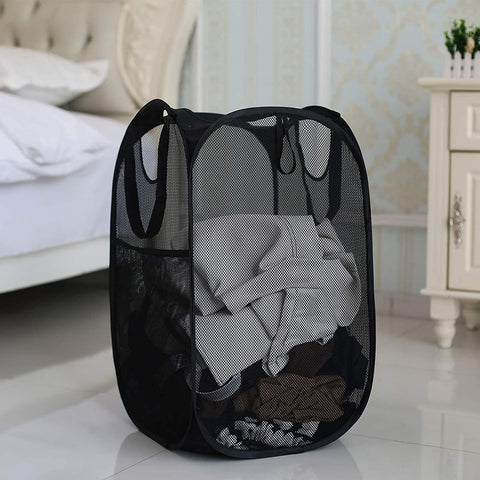 BAGAIL Set of 7 Honeycomb Mesh Laundry Bags+77L Mesh Pop up Laundry Hamper