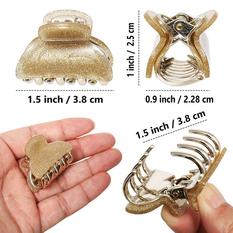 12 Pcs Small Hair Claw Clips for Women