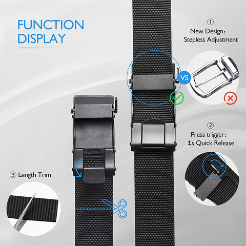 lexooxel Ratchet Golf Belt for men,Men's Nylon Belts All-Match Style Daily Work Belts,with Gift Box