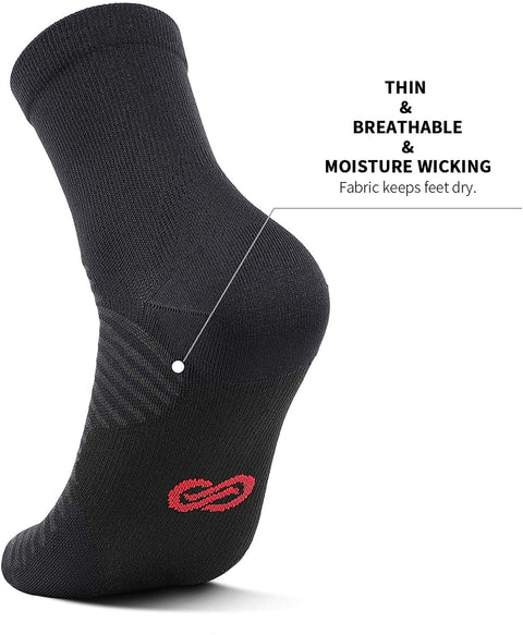 Running Ankle Socks for Men and Women (6 Pairs), Quarter Athletic Socks for Running, Cycling, Golf, Work