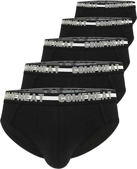 Men's 5-Pack Briefs Cotton Spandex Stretchy Ultra Soft Comfy Underwear