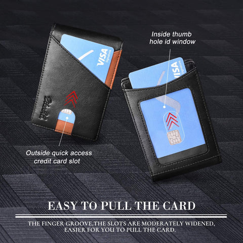 Zitahli Money Clip Wallet-Mens Wallets slim Front Pocket RFID Blocking Card Holder Minimalist Mini Bifold Smart Design