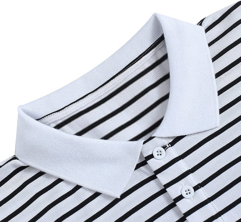 U/D Men's Fashion Polo Collar Casual Button Short Sleeve Pullover T-Shirt