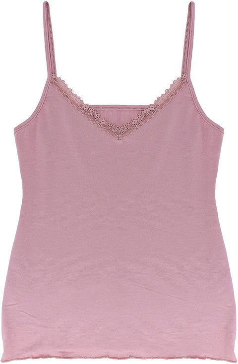 Women's Lace Cotton Lyocell V-Neck Camisole 3-Pack
