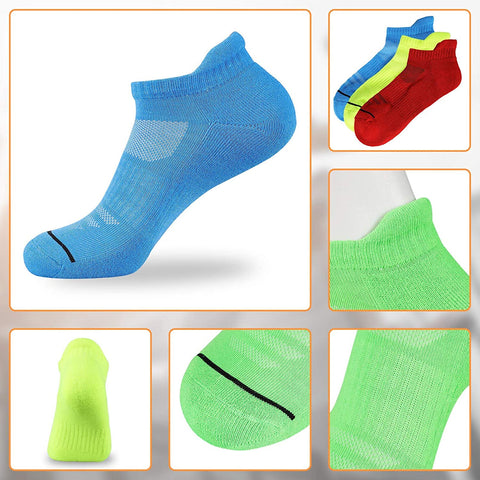 Mens Athletic Low Cut Ankle Socks Cushioned Running Sports Sock for Men 6 Pack