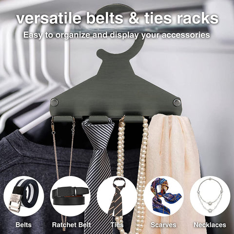 Leather Ratchet Belt and Belt Hanger with Clip - CHAOREN Bundle Set for Men