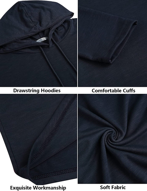 Mens Gym Workout Hoodies Athletic Bodybuilding Muscle Lightweight Hooded Sweatshirts
