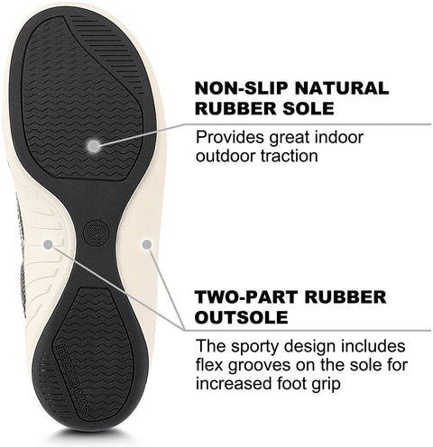 Men's Walking Shoes, Lace-up Casual Shoes with Arch Support, Loafers Slip-On Shoes Better for Plantar Fasciitis