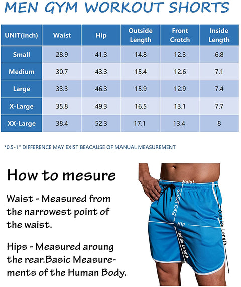 Men 7" Athletic Running Shorts Quick Dry Mesh Gym Workout Shorts 2 Pack