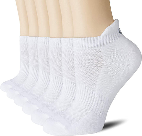 CelerSport Ankle Athletic Running Socks Low Cut Sports Tab Socks for Men and Women (6 Pairs)