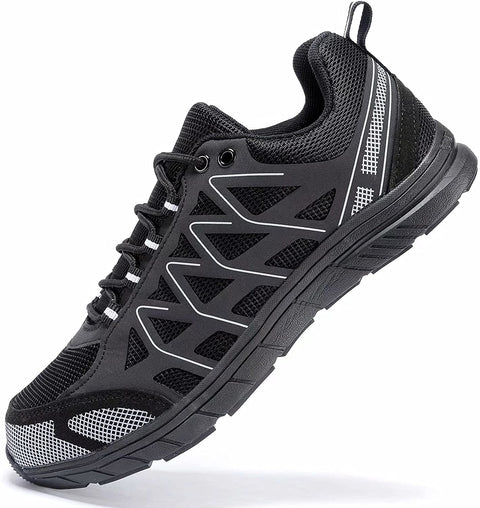 ikunka Mens Steel Toe Shoes Lightweight Work Safety Athletic Sneakers Puncture Proof Industrial & Construction Shoes