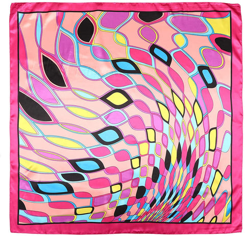 35” Large Satin Square Head Scarf - 2Pcs