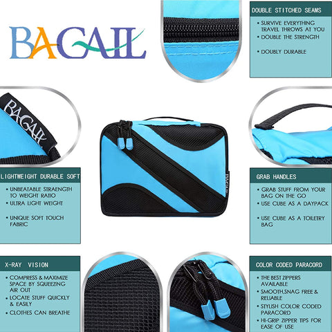 Bagail Set of 14 Packing Cubes for storing your travel items and daily necessities.