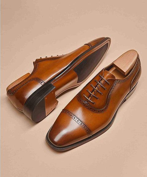 Men's Dress Shoes Oxford Formal Leather Lace Up Business Shoes for Men