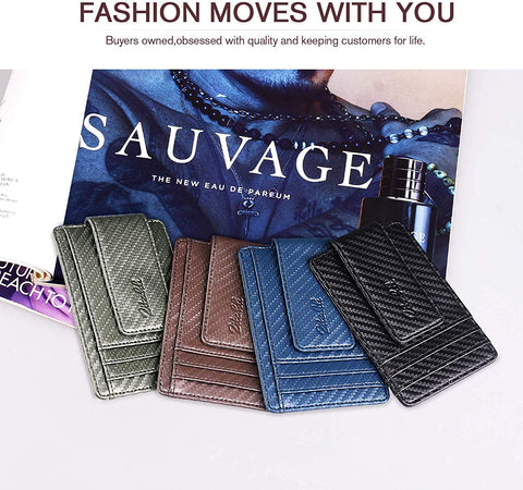 Zitahli Front Pocket Wallet For Men, Slim Money Clip Wallet With Strong Magnetic Closure, RFID Blocking
