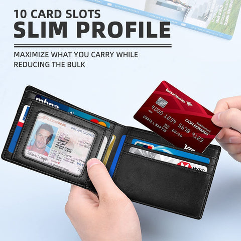 Zitahli Slim Wallet for Men, RFID Mens Front Pocket Wallet