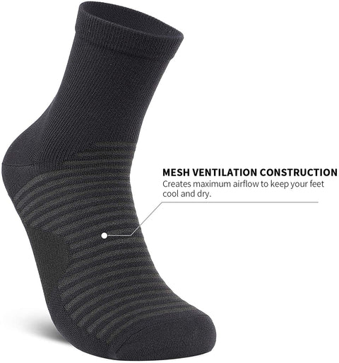 Running Ankle Socks for Men and Women (6 Pairs), Quarter Athletic Socks for Running, Cycling, Golf, Work