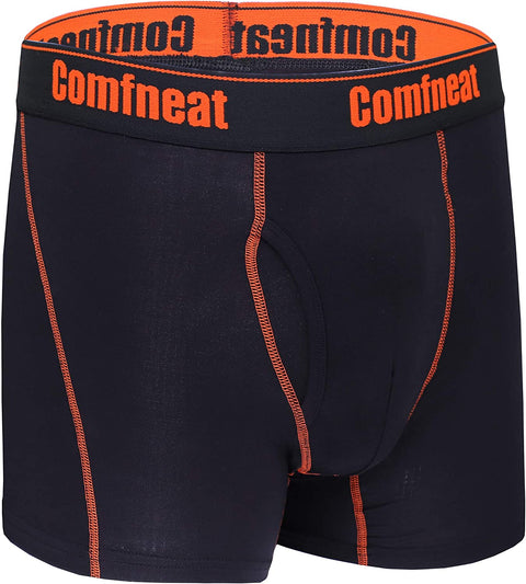 Men's 4-Pack Boxer Briefs Bamboo Rayon Ultra Soft Comfy Underwear with Fly