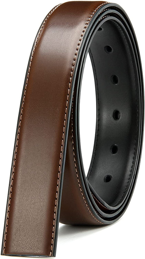CHAOREN Leather Belt Strap Without Buckle, Reversible Belt Replacement 1-1/8", 1-3/8" Wide
