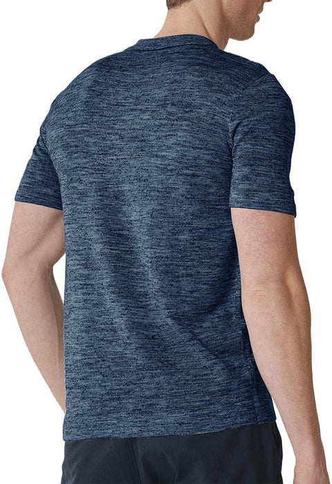 Mens Button Down Shirts Knitted Short Sleeve Casual Lapel V Neck Loose Fit Lightweight Tops with Chest Pocket