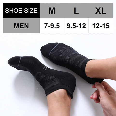 CelerSport 6 Pack Men's Running Ankle Socks with Cushion, Low Cut Athletic Sport Tab Socks