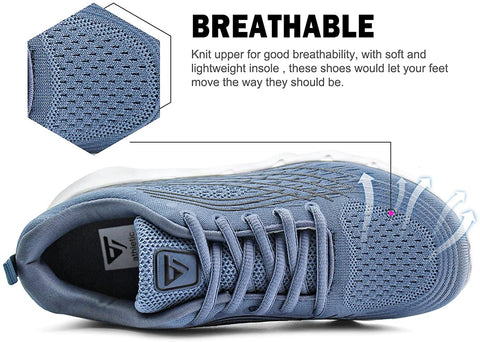 Women Breathable Knit Running Sneakers Casual Tennis Shoes Lightweight Sport Shoes