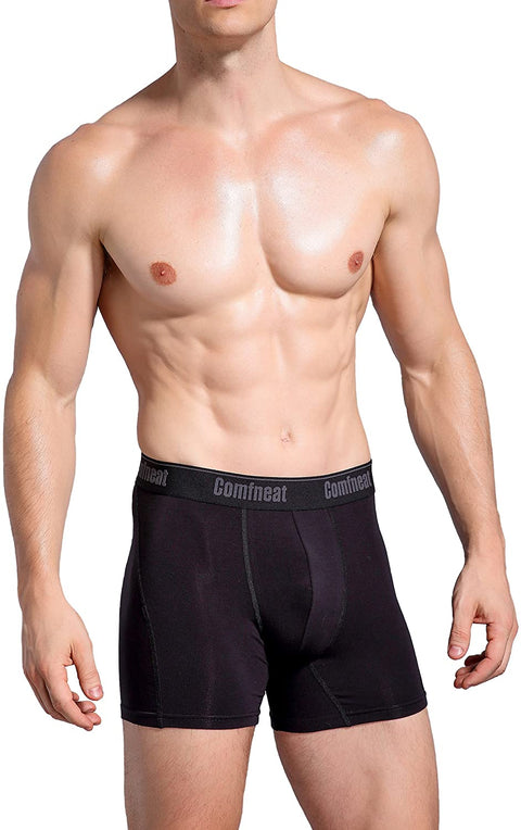 Men's 3 or 5-Pack Boxer Briefs Bamboo Rayon Ultra Soft Comfy Underwear no Fly
