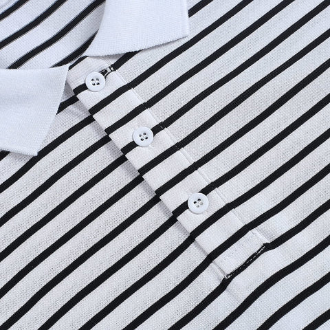 U/D Men's Fashion Polo Collar Casual Button Short Sleeve Pullover T-Shirt